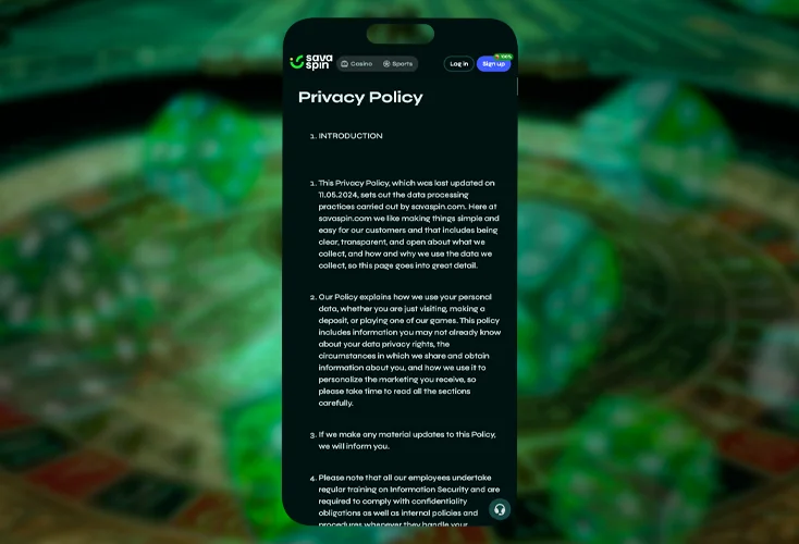 Lectura de la política de la empresa y confirmación de la identidad